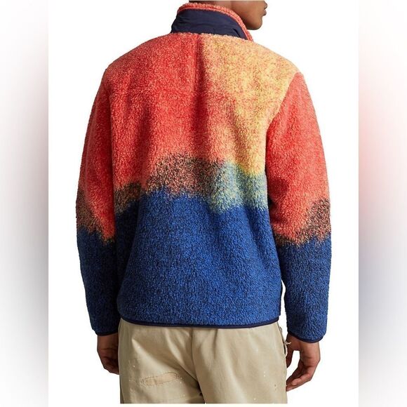 Polo Ralph Lauren Polo Sport Full Zip Multi Mock Neck Fleece  Mens SZ XXL - Picture 4 of 10